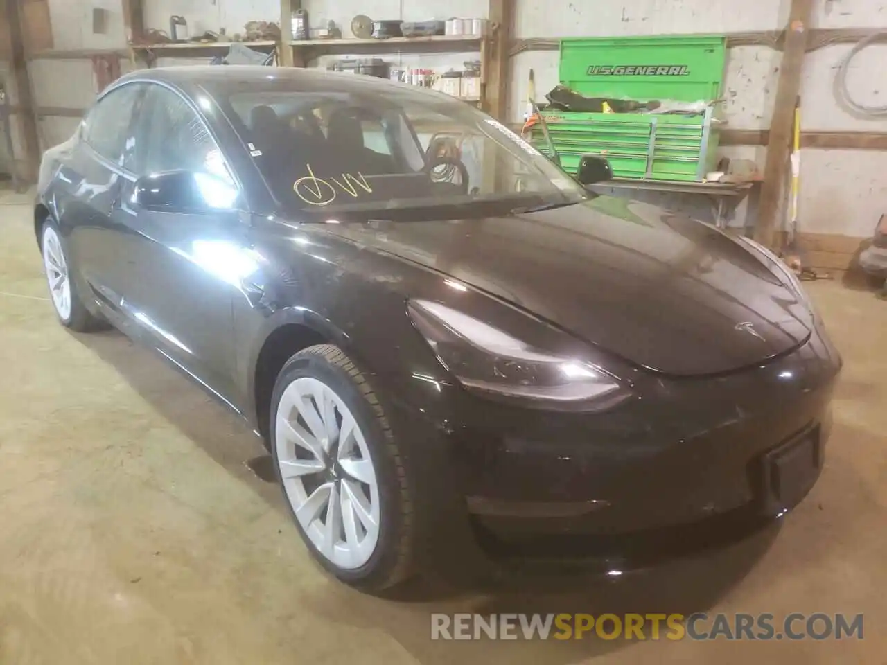 1 Photograph of a damaged car 5YJ3E1EB1NF191659 TESLA MODEL 3 2022