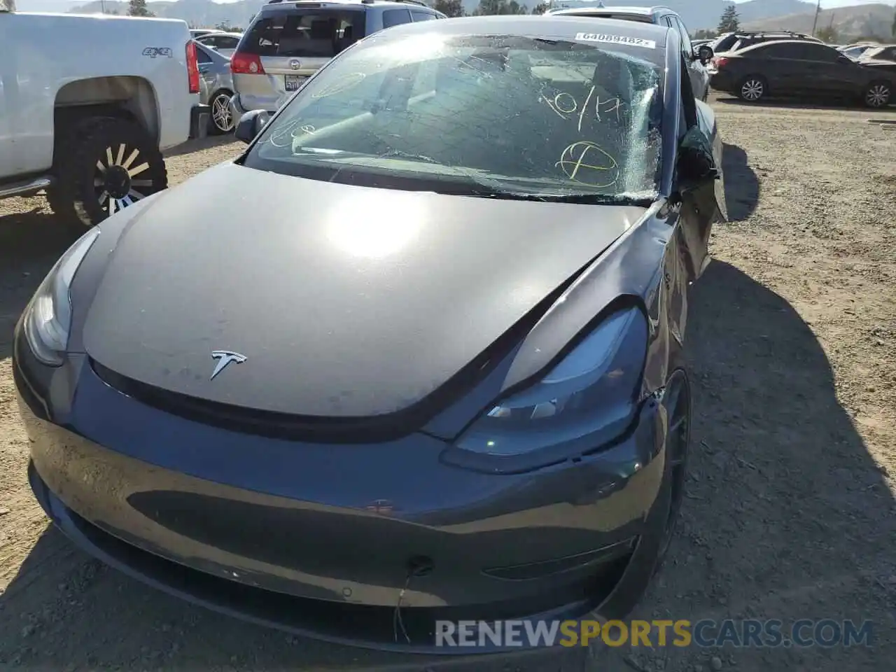 9 Photograph of a damaged car 5YJ3E1EB1NF206614 TESLA MODEL 3 2022