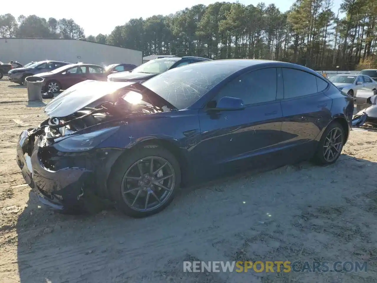 1 Photograph of a damaged car 5YJ3E1EB1NF207715 TESLA MODEL 3 2022