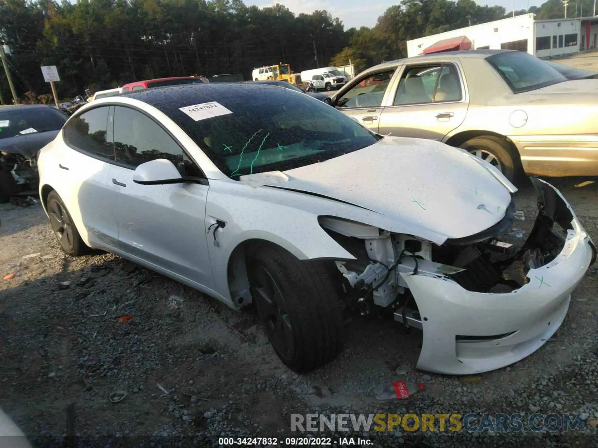 1 Photograph of a damaged car 5YJ3E1EB1NF241427 TESLA MODEL 3 2022