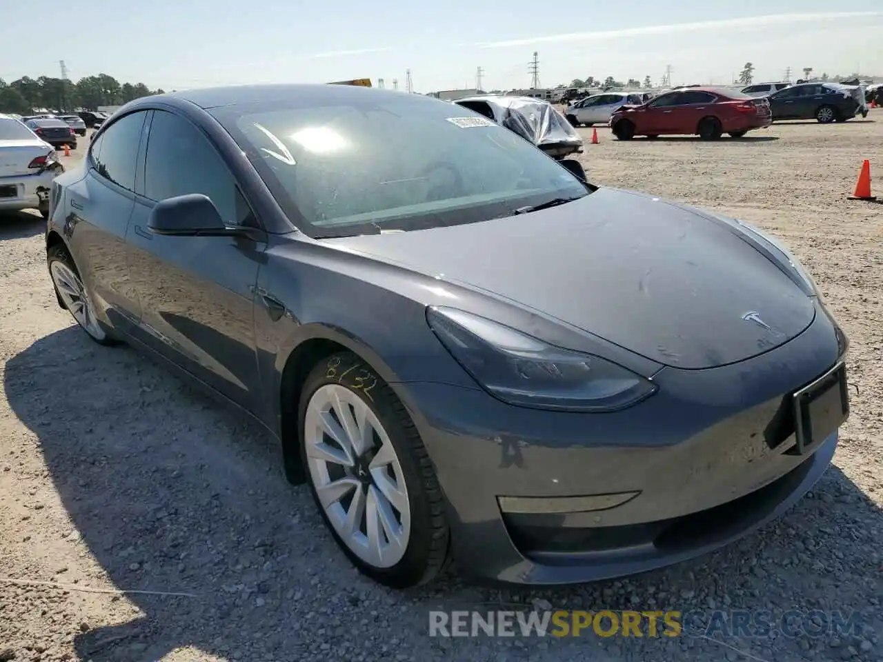 1 Photograph of a damaged car 5YJ3E1EB1NF247910 TESLA MODEL 3 2022