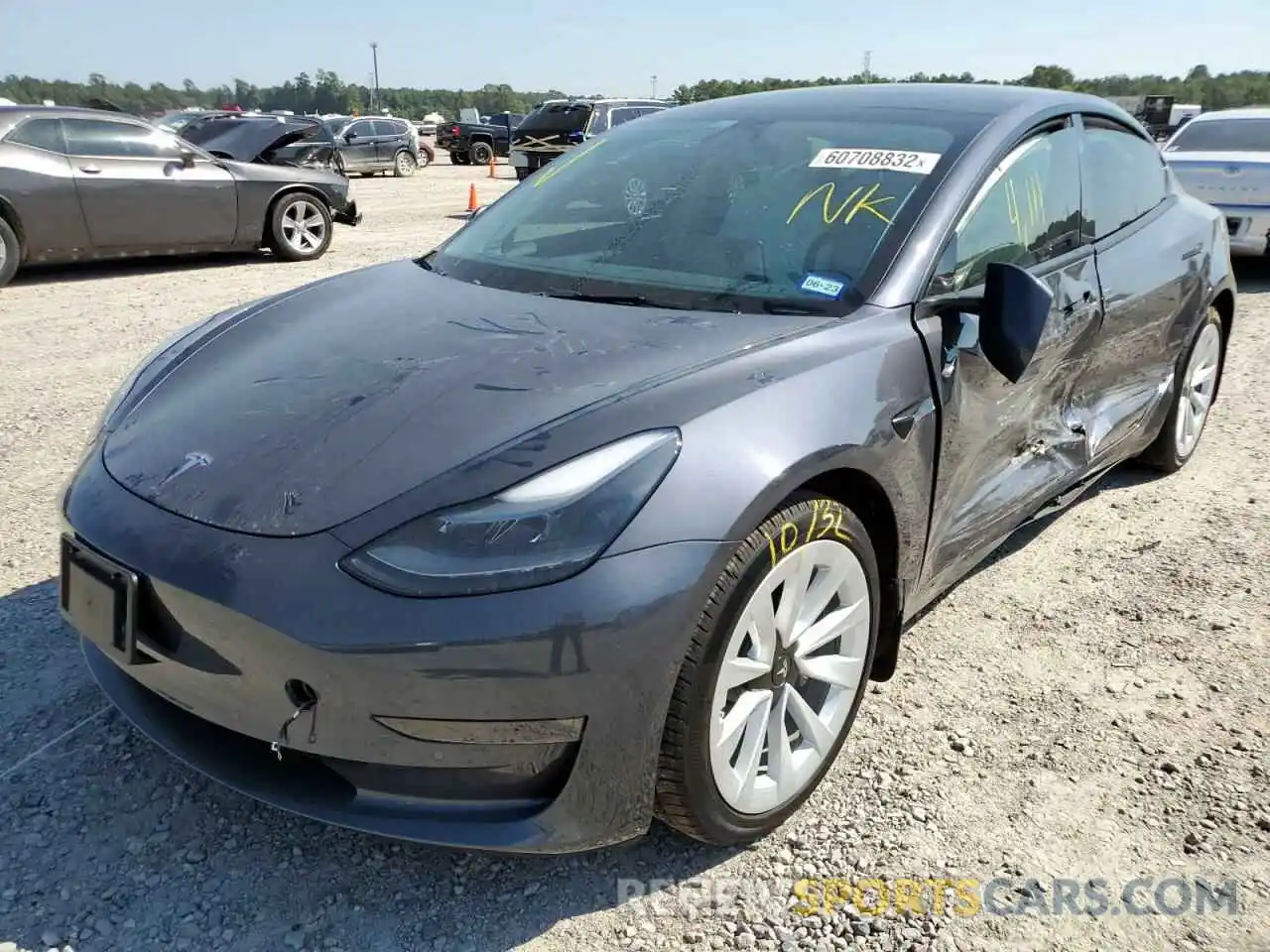 2 Photograph of a damaged car 5YJ3E1EB1NF247910 TESLA MODEL 3 2022