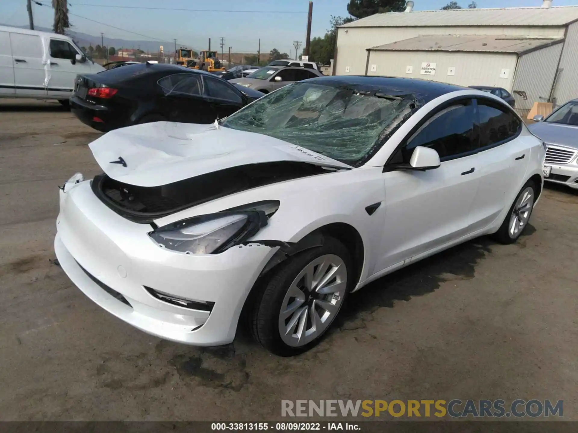 2 Photograph of a damaged car 5YJ3E1EB1NF272581 TESLA MODEL 3 2022