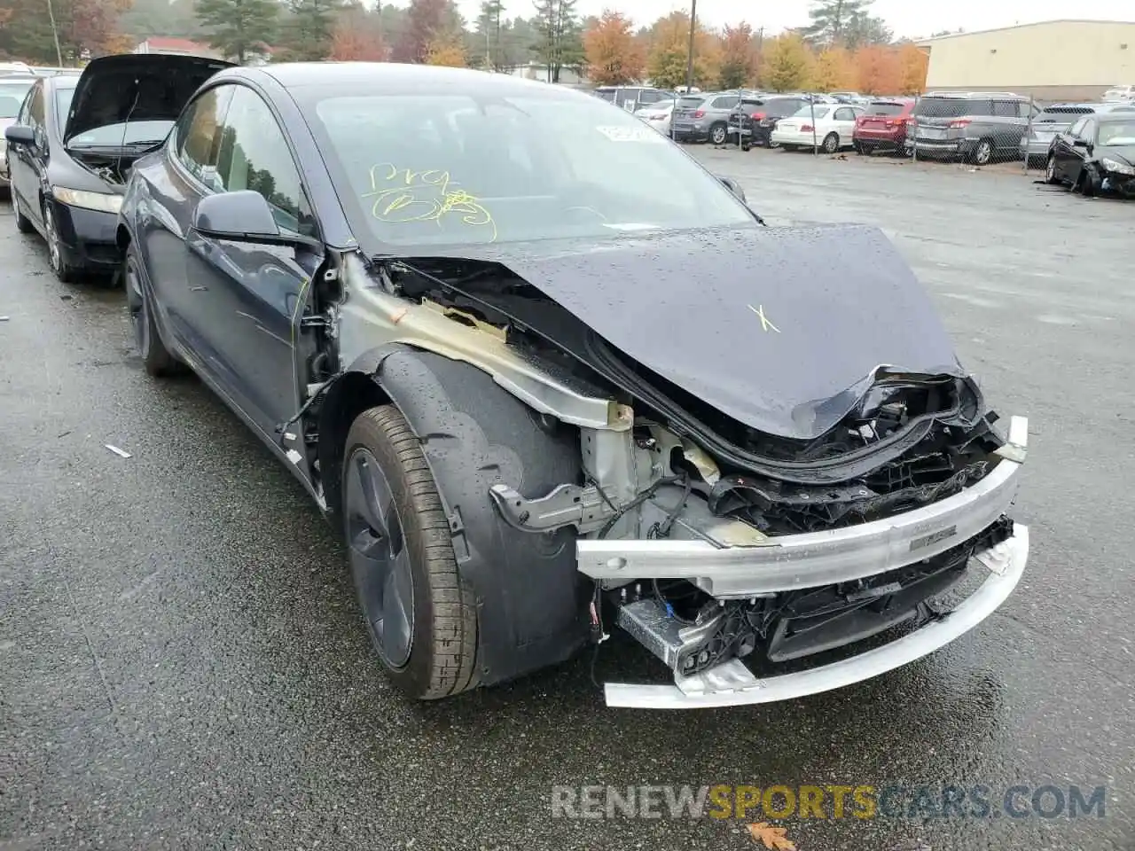 1 Photograph of a damaged car 5YJ3E1EB1NF278316 TESLA MODEL 3 2022