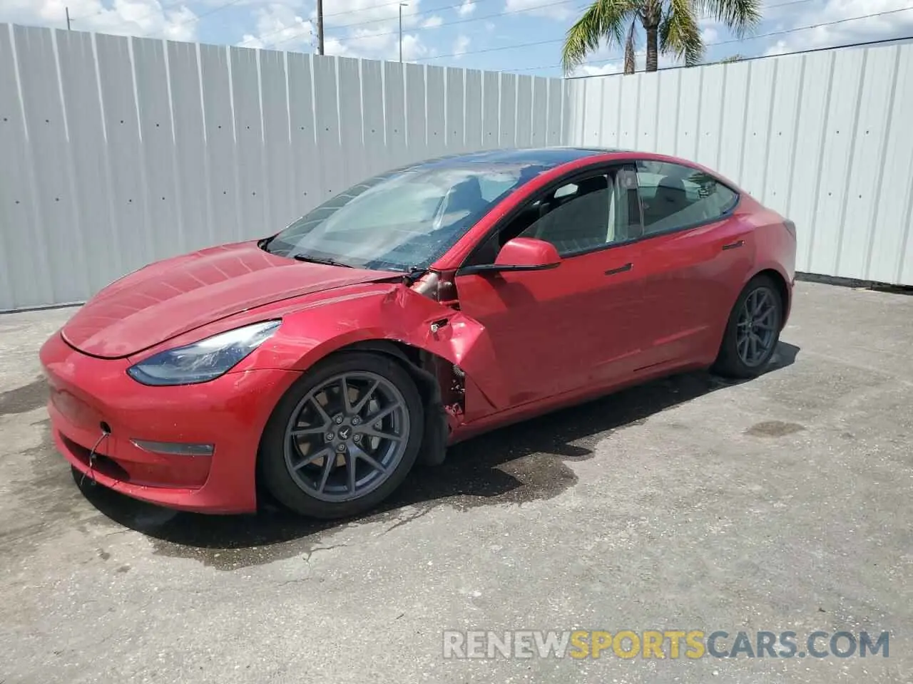 1 Photograph of a damaged car 5YJ3E1EB1NF286951 TESLA MODEL 3 2022