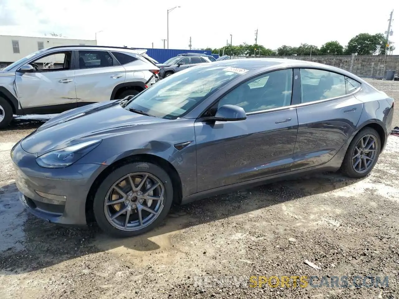 1 Photograph of a damaged car 5YJ3E1EB1NF287758 TESLA MODEL 3 2022
