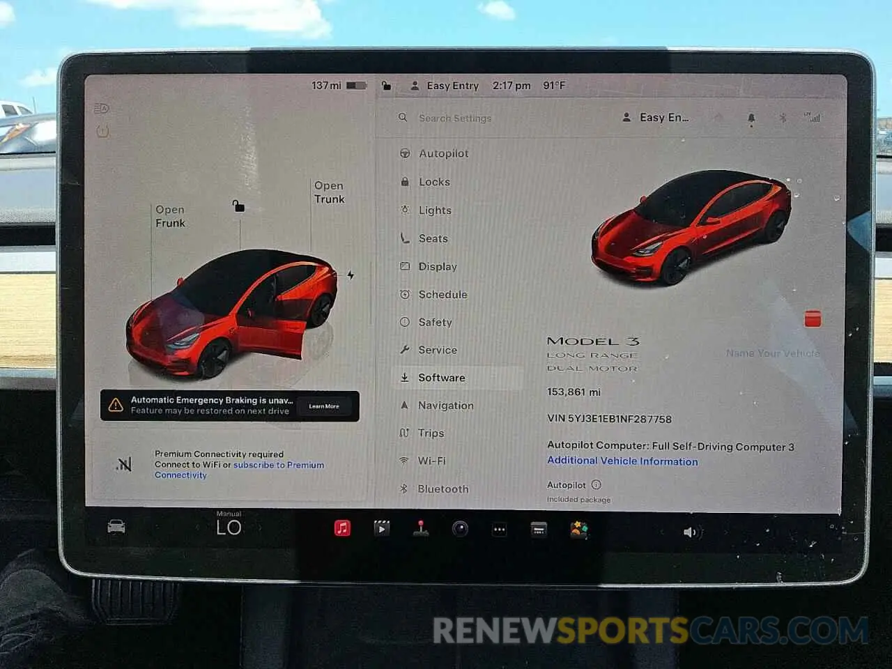 9 Photograph of a damaged car 5YJ3E1EB1NF287758 TESLA MODEL 3 2022