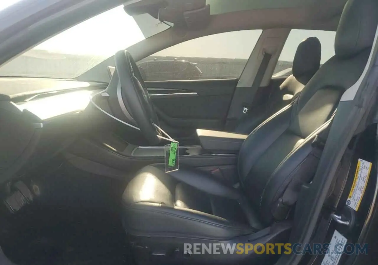 7 Photograph of a damaged car 5YJ3E1EB1NF314389 TESLA MODEL 3 2022