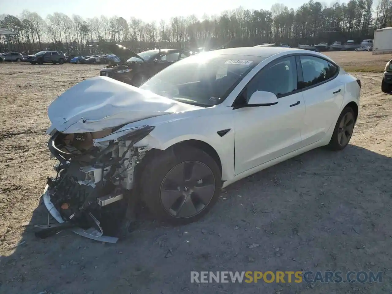 1 Photograph of a damaged car 5YJ3E1EB1NF325134 TESLA MODEL 3 2022