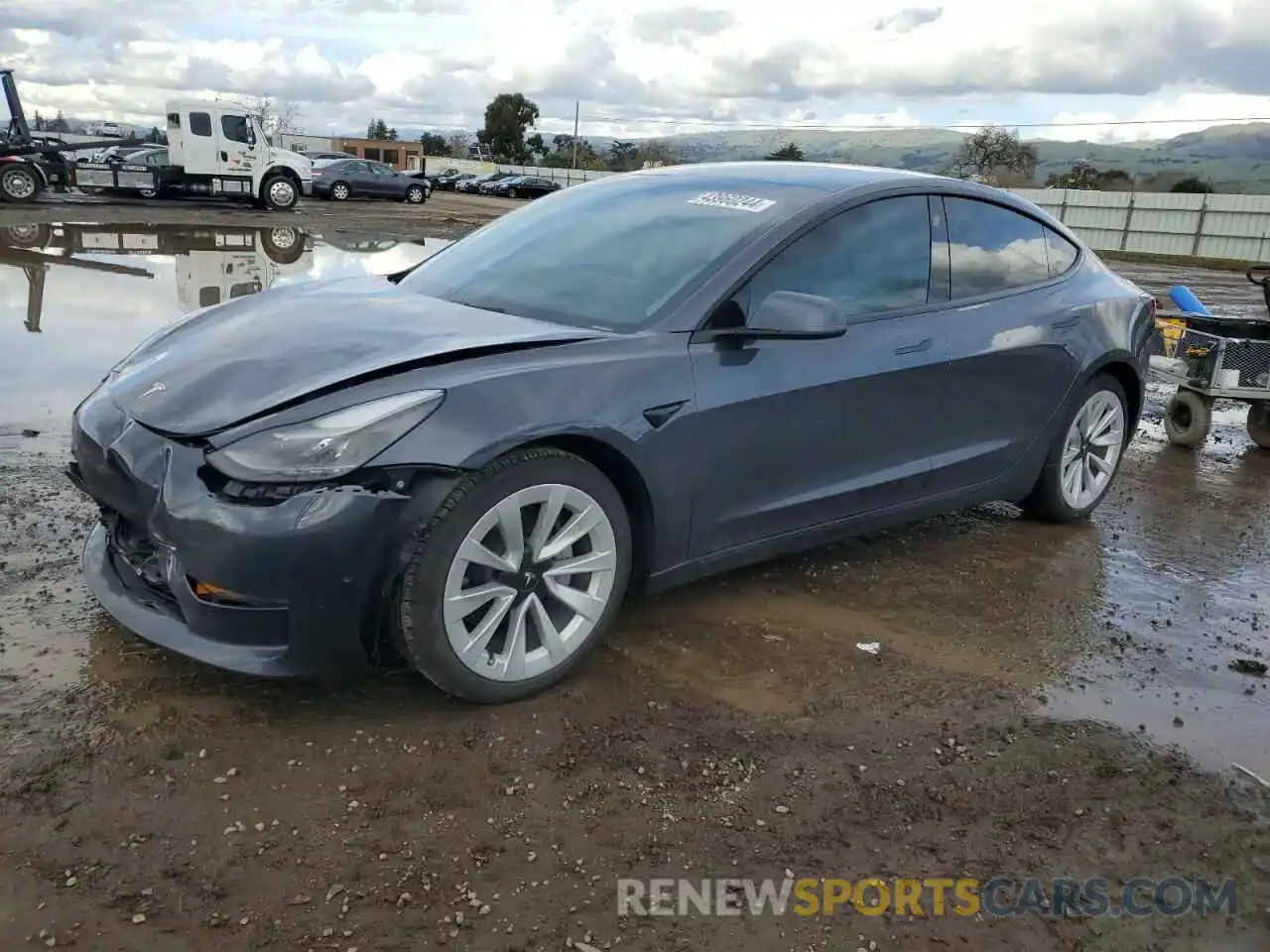 1 Photograph of a damaged car 5YJ3E1EB1NF340846 TESLA MODEL 3 2022