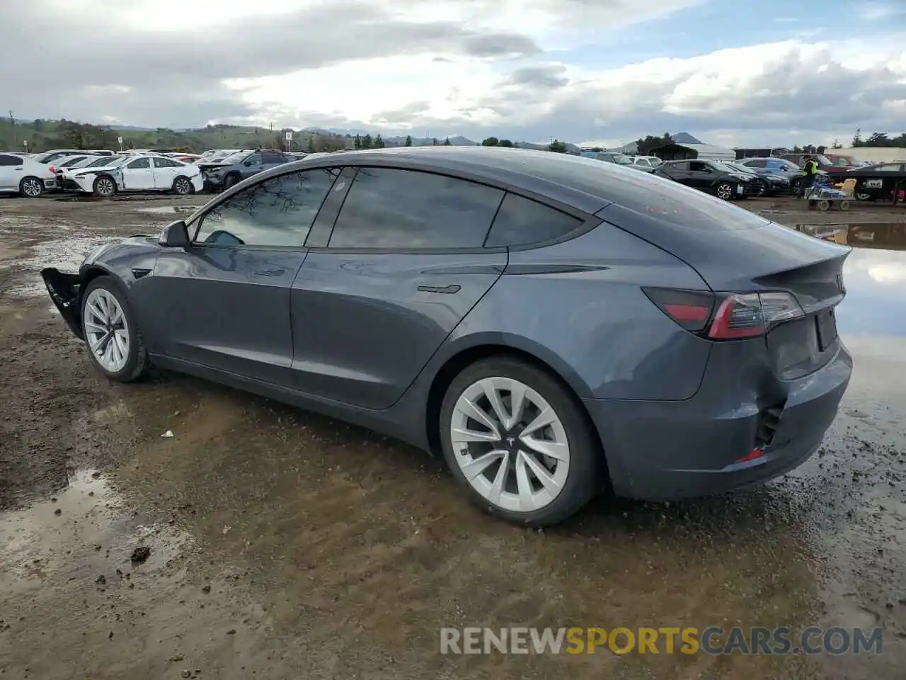 2 Photograph of a damaged car 5YJ3E1EB1NF340846 TESLA MODEL 3 2022