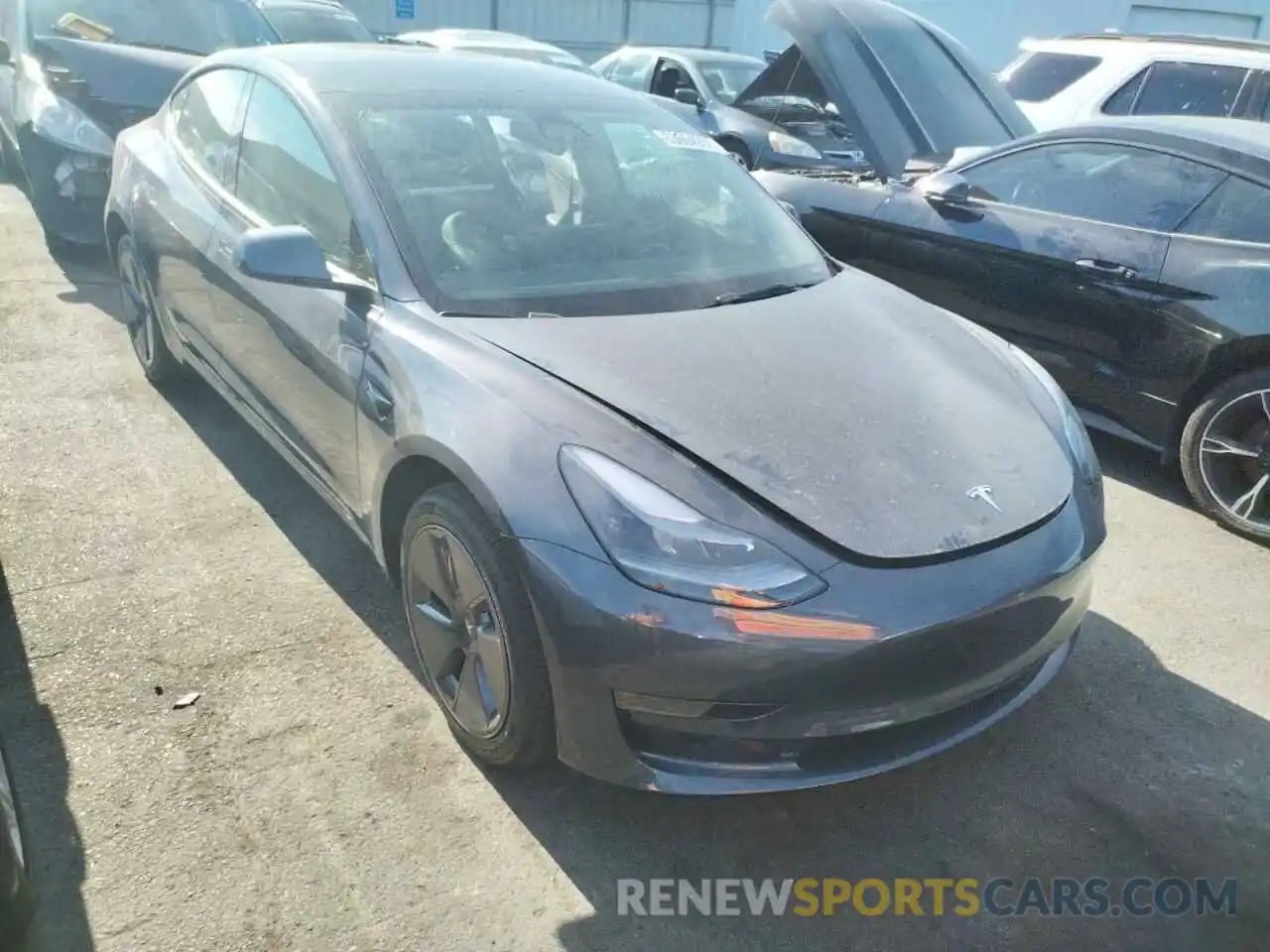 1 Photograph of a damaged car 5YJ3E1EB1NF363513 TESLA MODEL 3 2022