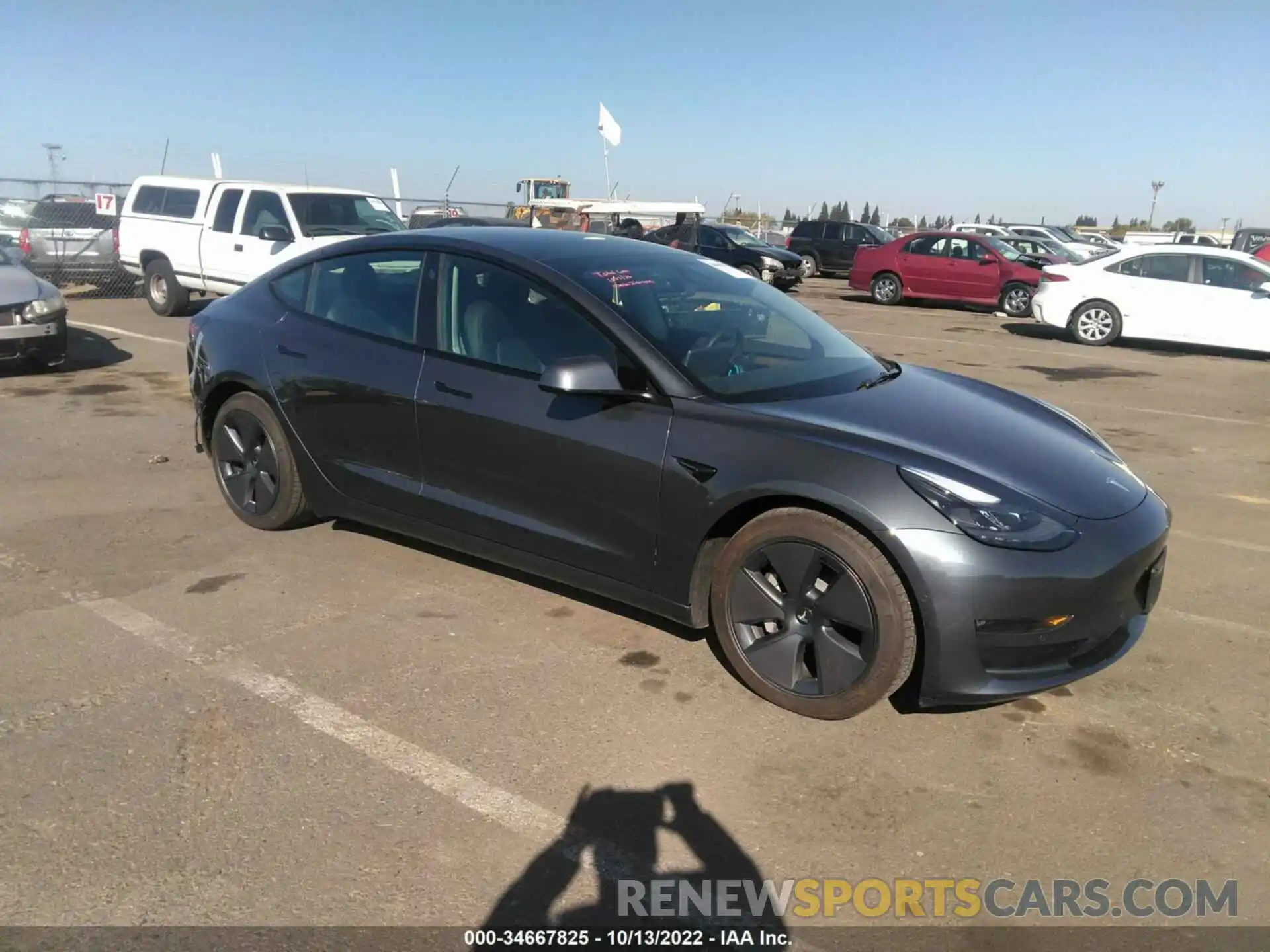 1 Photograph of a damaged car 5YJ3E1EB2NF106490 TESLA MODEL 3 2022