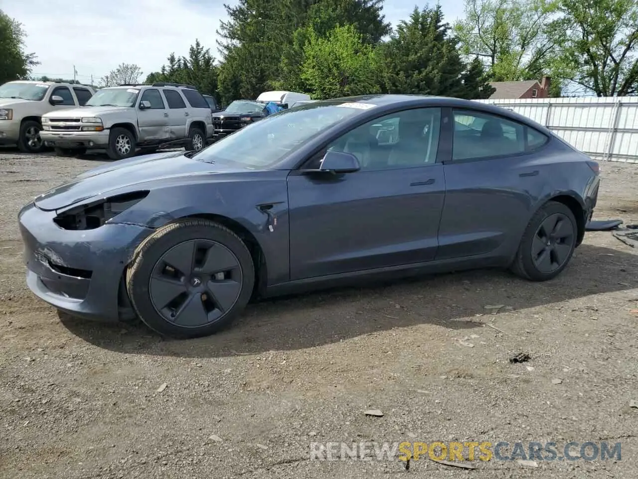 1 Photograph of a damaged car 5YJ3E1EB2NF111804 TESLA MODEL 3 2022