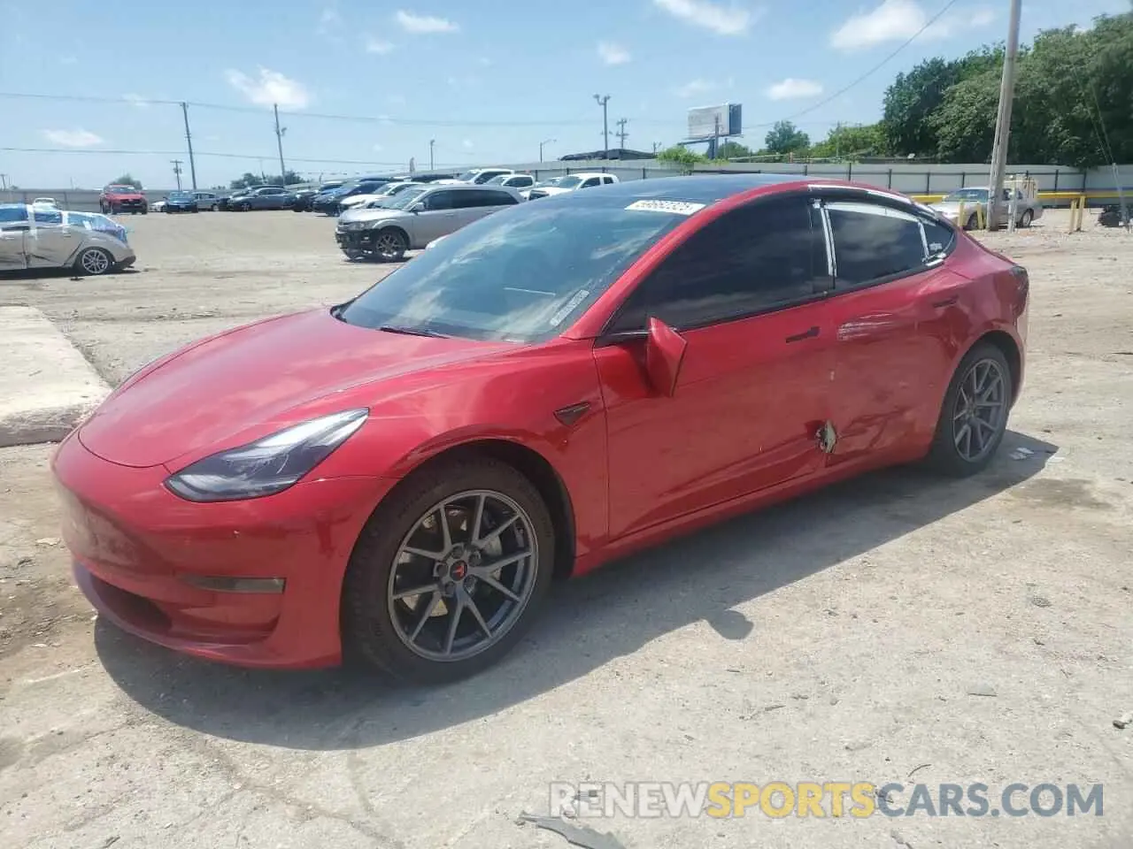 1 Photograph of a damaged car 5YJ3E1EB2NF112449 TESLA MODEL 3 2022