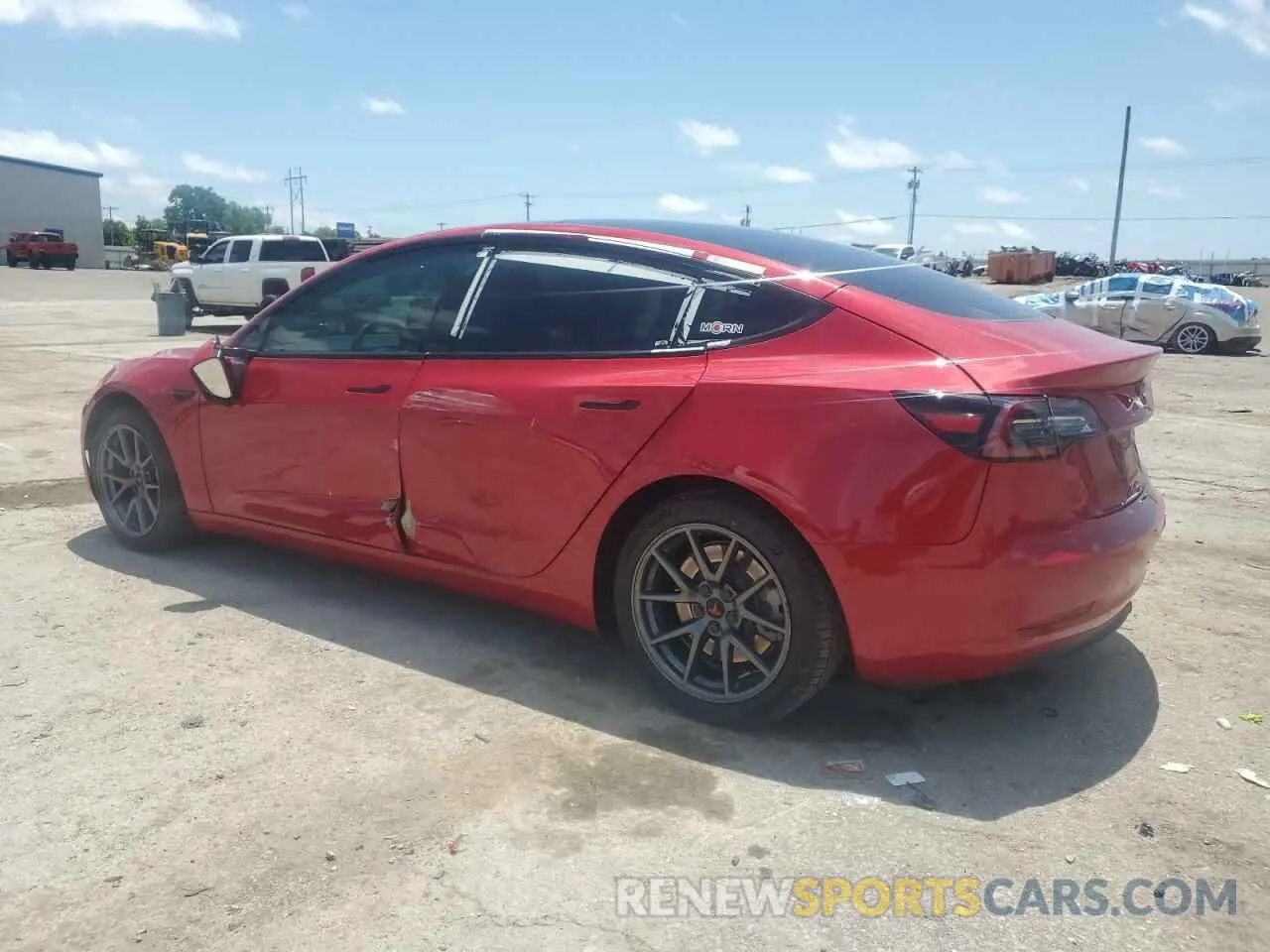 2 Photograph of a damaged car 5YJ3E1EB2NF112449 TESLA MODEL 3 2022
