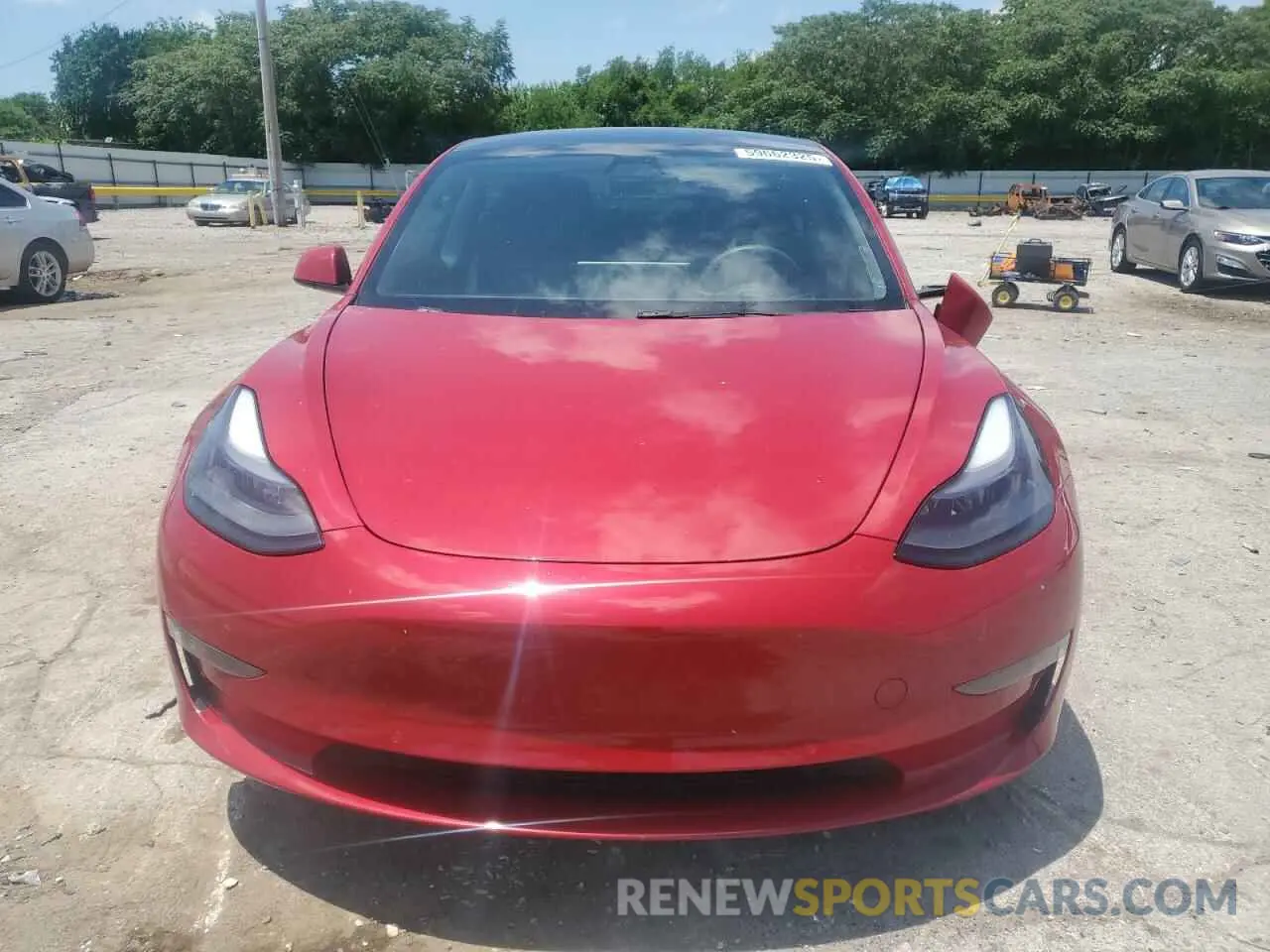 5 Photograph of a damaged car 5YJ3E1EB2NF112449 TESLA MODEL 3 2022