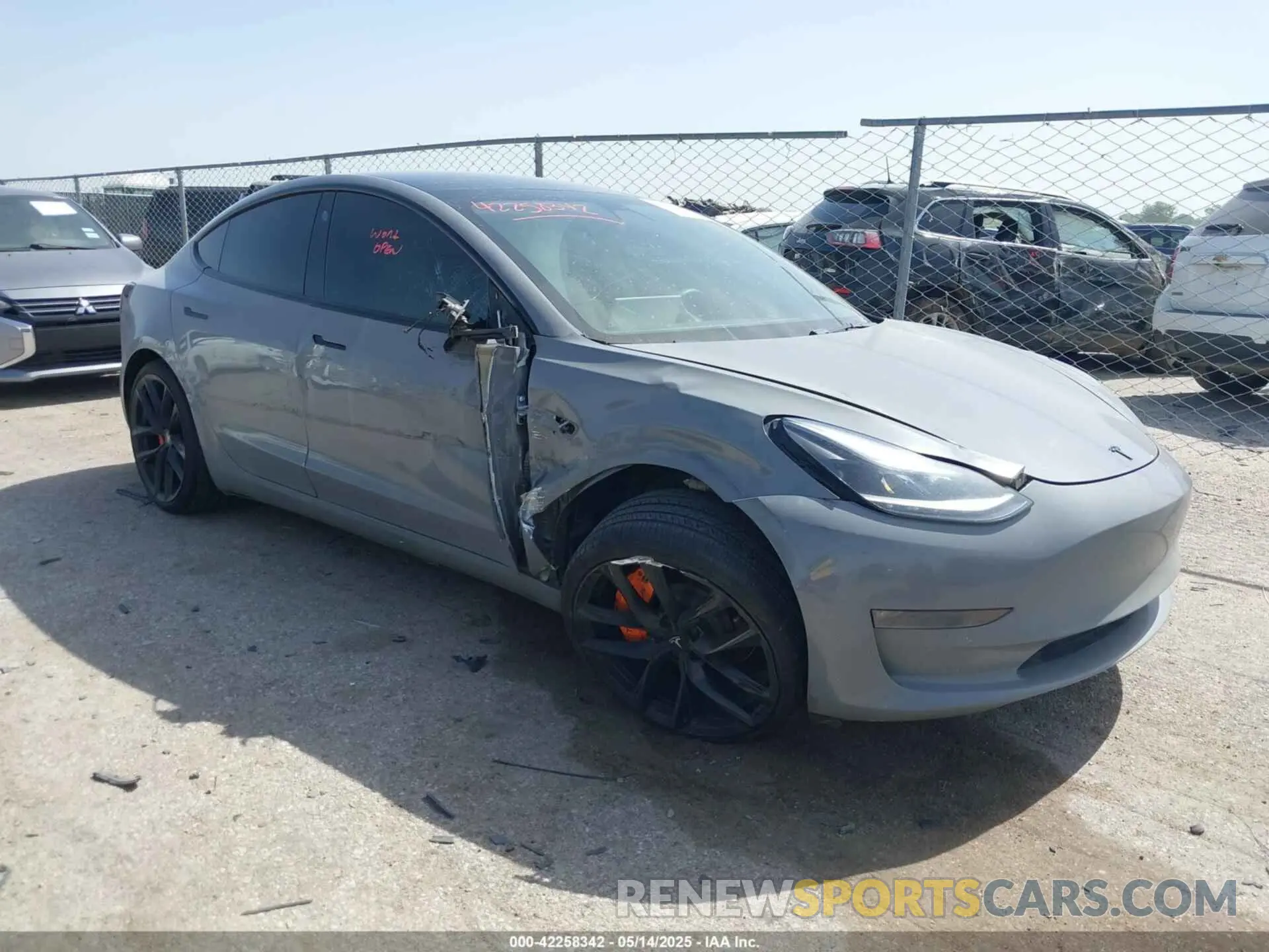 1 Photograph of a damaged car 5YJ3E1EB2NF115416 TESLA MODEL 3 2022