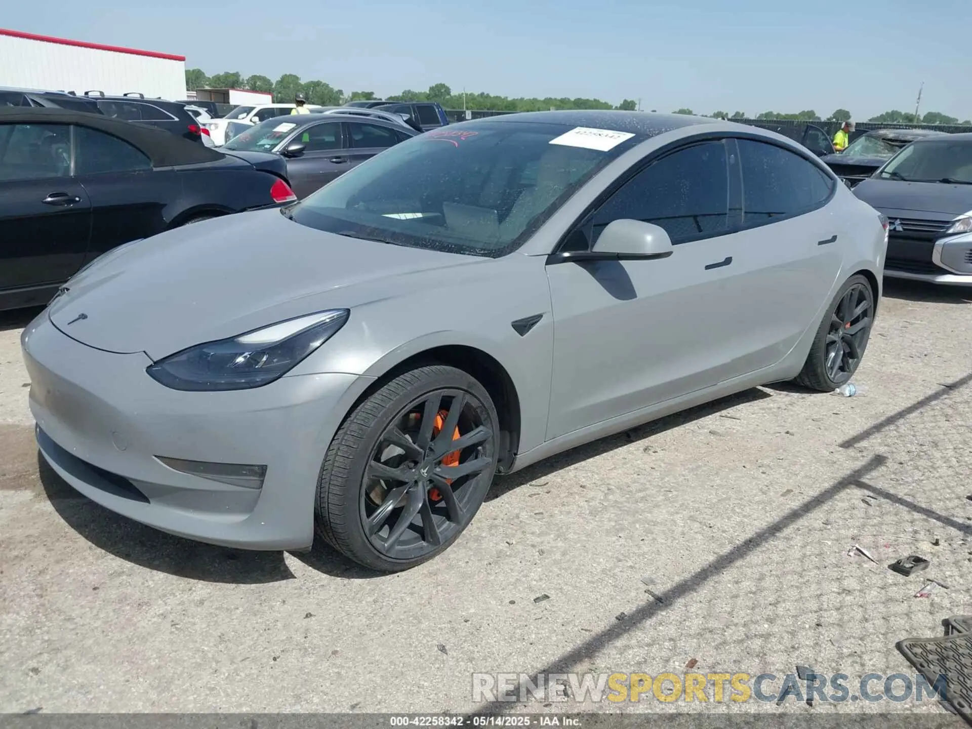 2 Photograph of a damaged car 5YJ3E1EB2NF115416 TESLA MODEL 3 2022