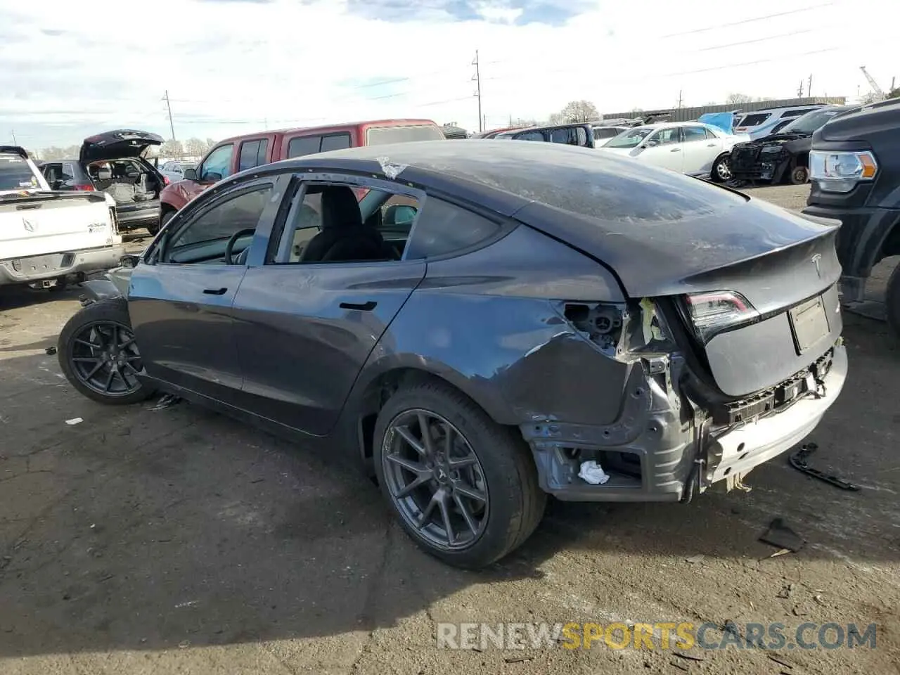 2 Photograph of a damaged car 5YJ3E1EB2NF127517 TESLA MODEL 3 2022