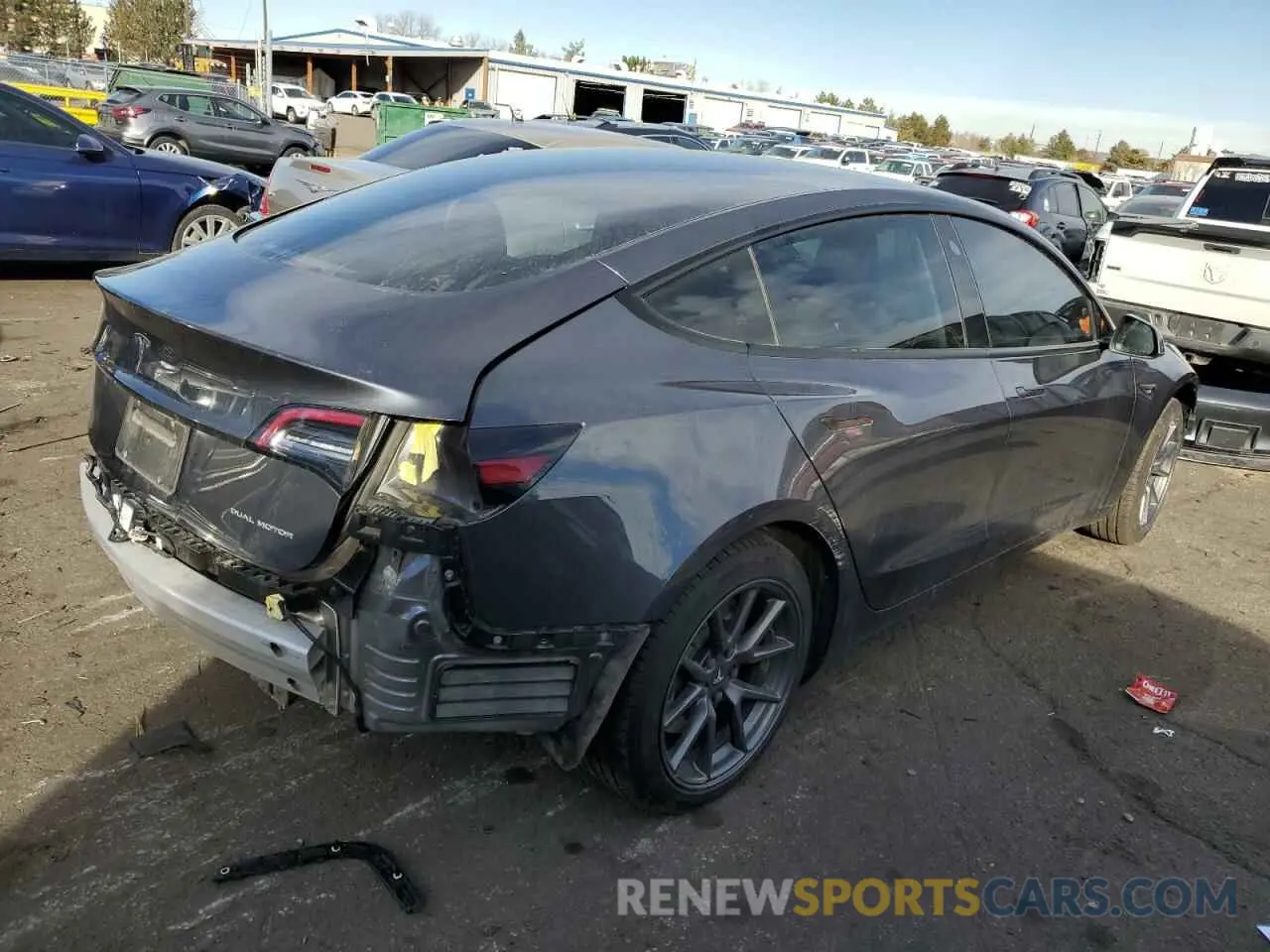 3 Photograph of a damaged car 5YJ3E1EB2NF127517 TESLA MODEL 3 2022