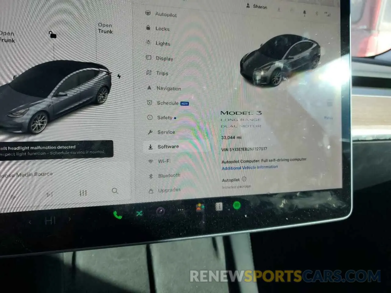 9 Photograph of a damaged car 5YJ3E1EB2NF127517 TESLA MODEL 3 2022