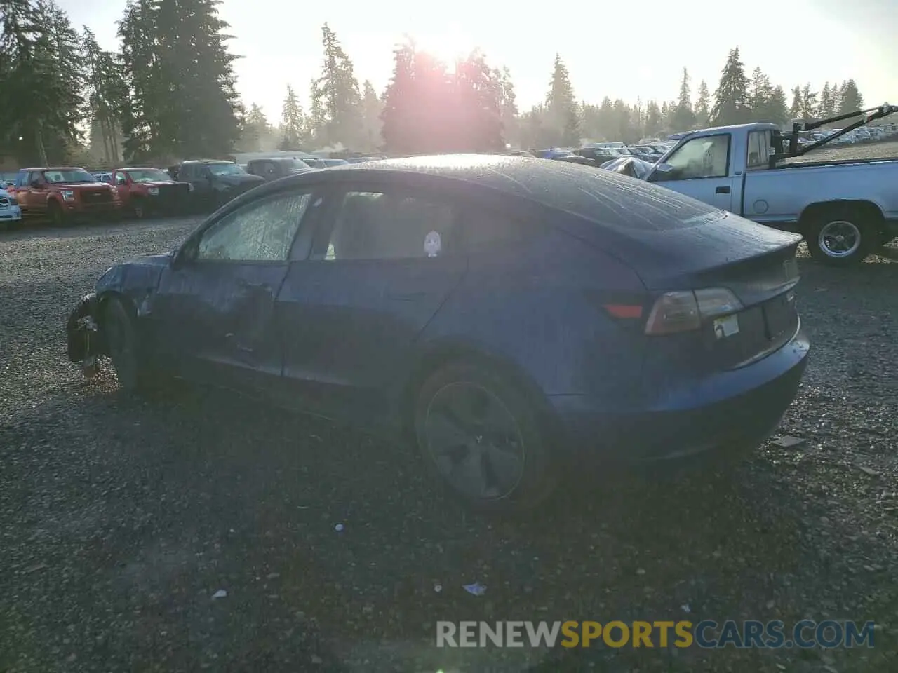 2 Photograph of a damaged car 5YJ3E1EB2NF129526 TESLA MODEL 3 2022