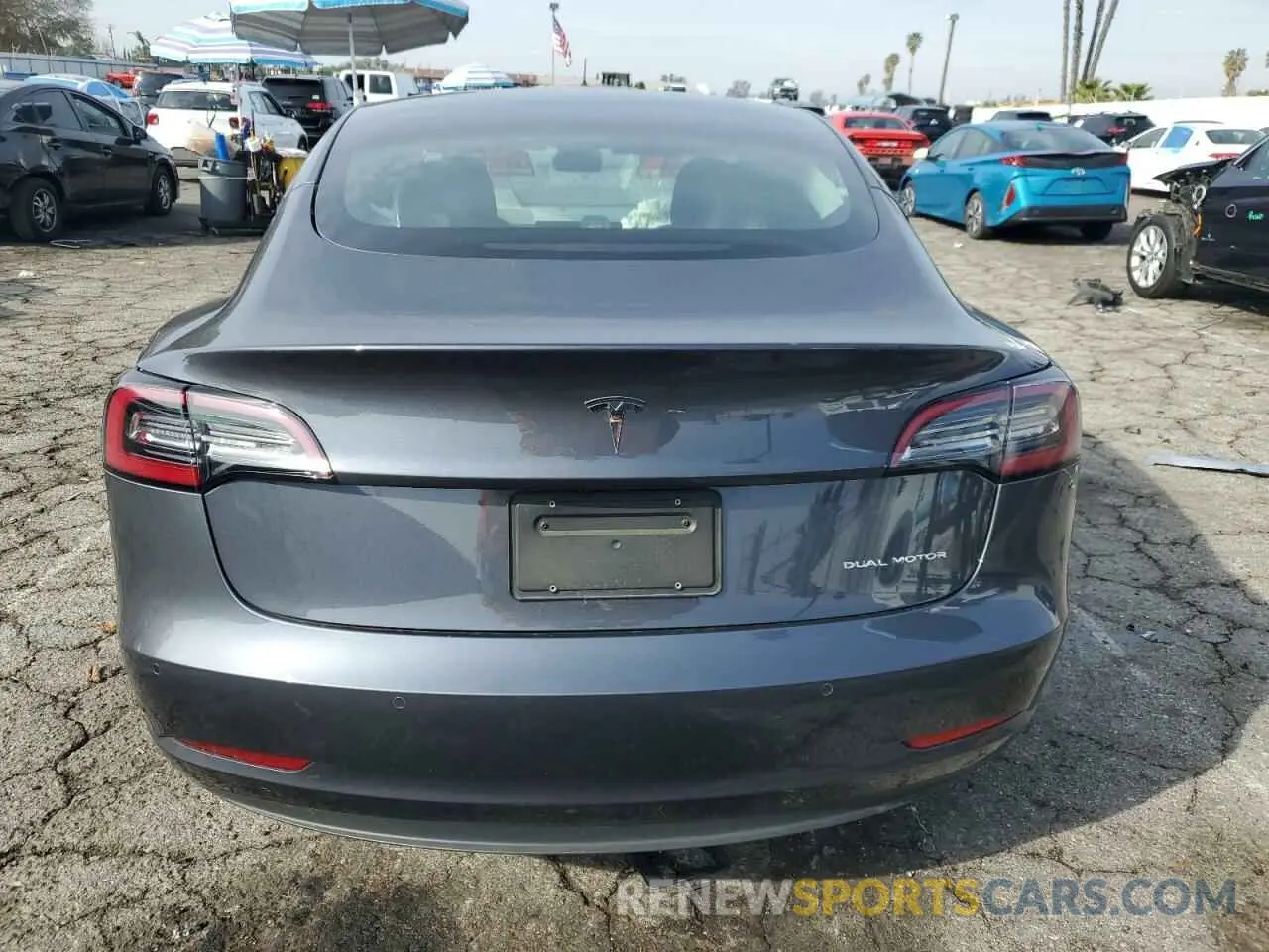 6 Photograph of a damaged car 5YJ3E1EB2NF137027 TESLA MODEL 3 2022