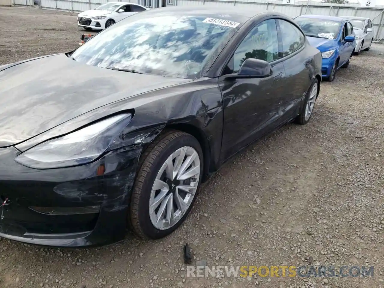 9 Photograph of a damaged car 5YJ3E1EB2NF143555 TESLA MODEL 3 2022