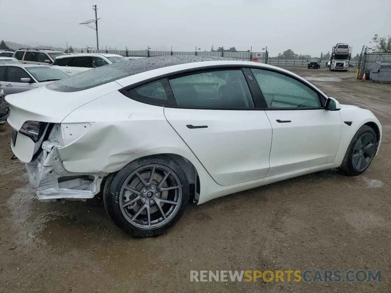 3 Photograph of a damaged car 5YJ3E1EB2NF159948 TESLA MODEL 3 2022