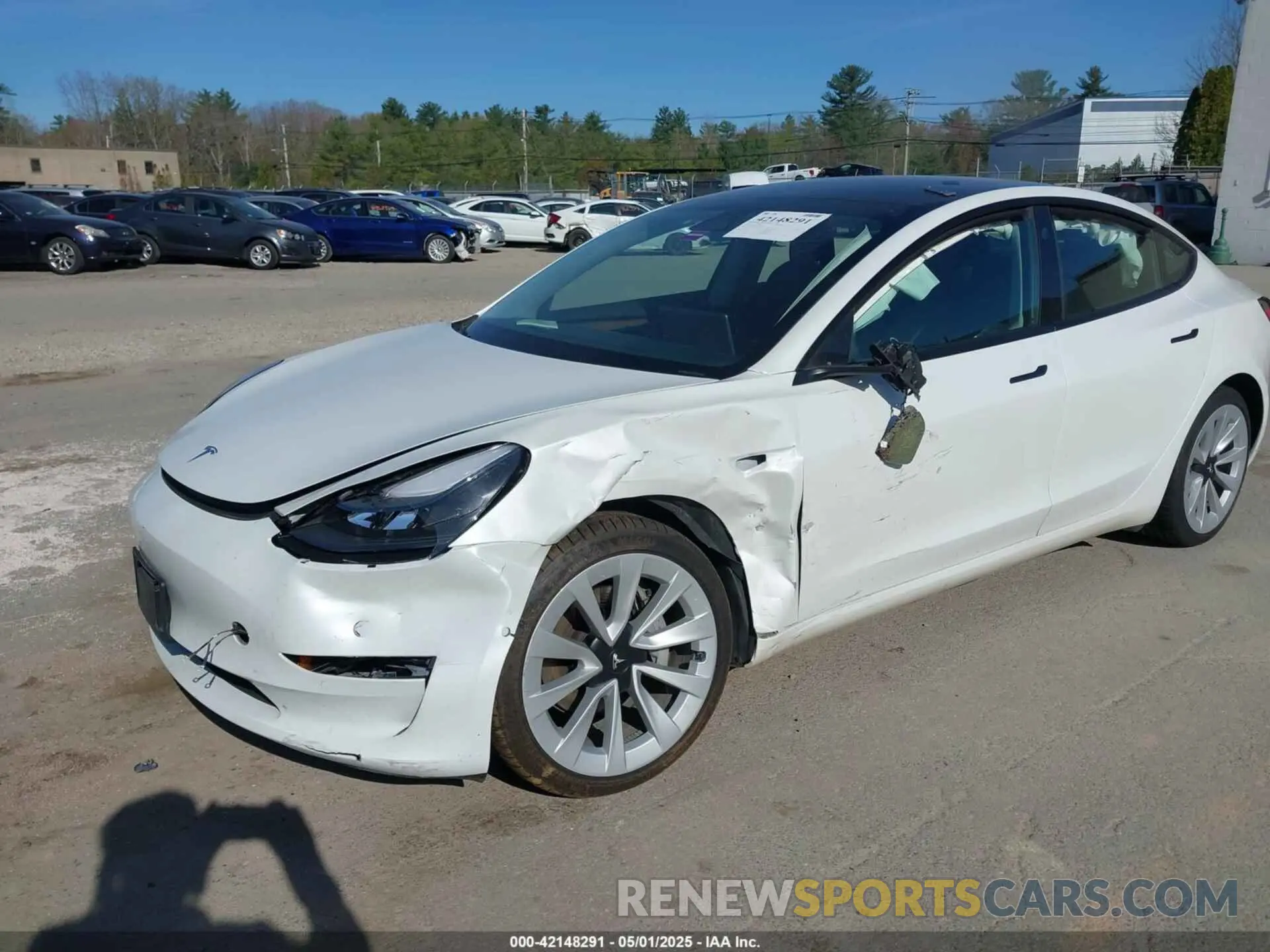 6 Photograph of a damaged car 5YJ3E1EB2NF170335 TESLA MODEL 3 2022