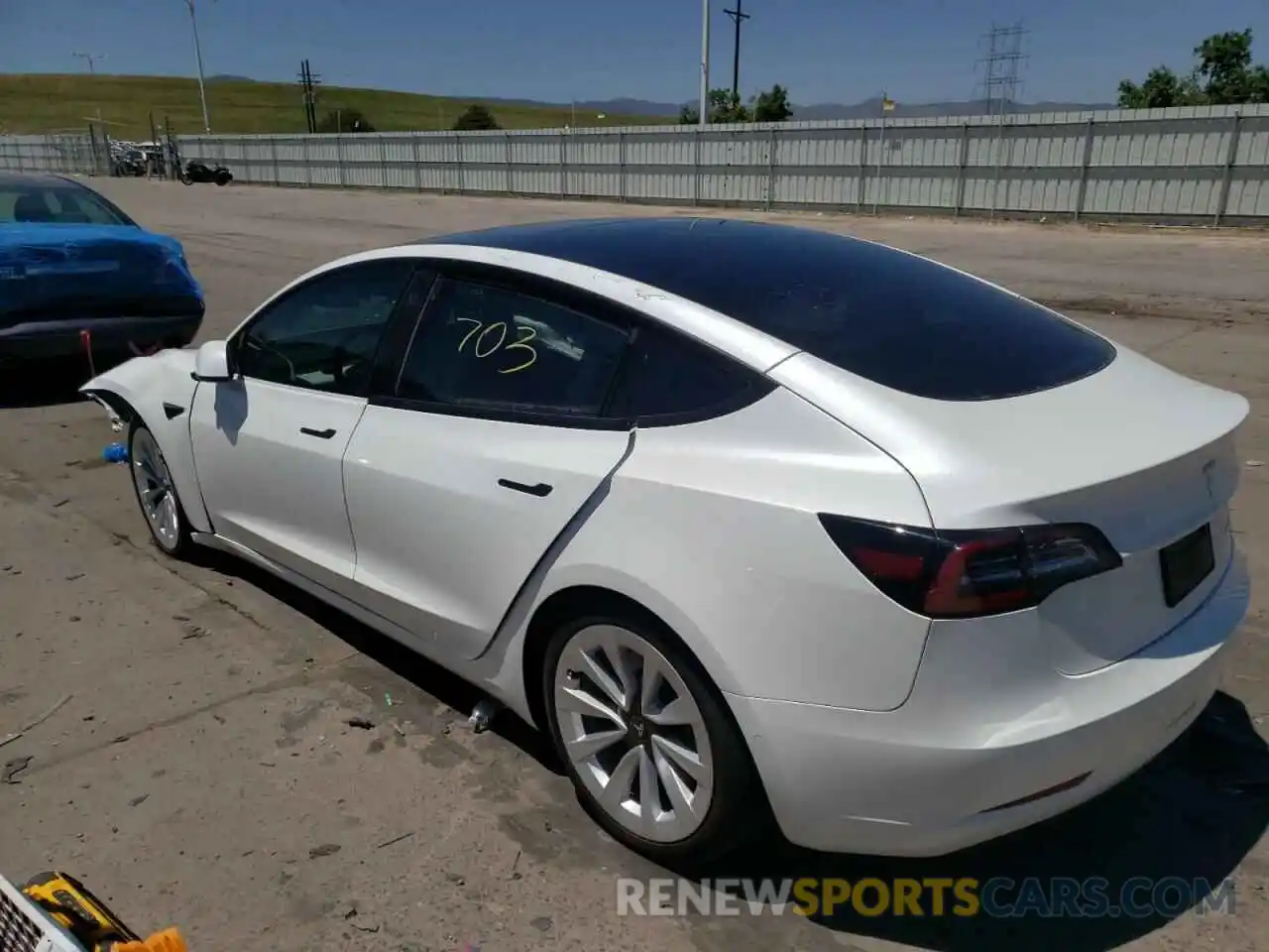 3 Photograph of a damaged car 5YJ3E1EB2NF180895 TESLA MODEL 3 2022