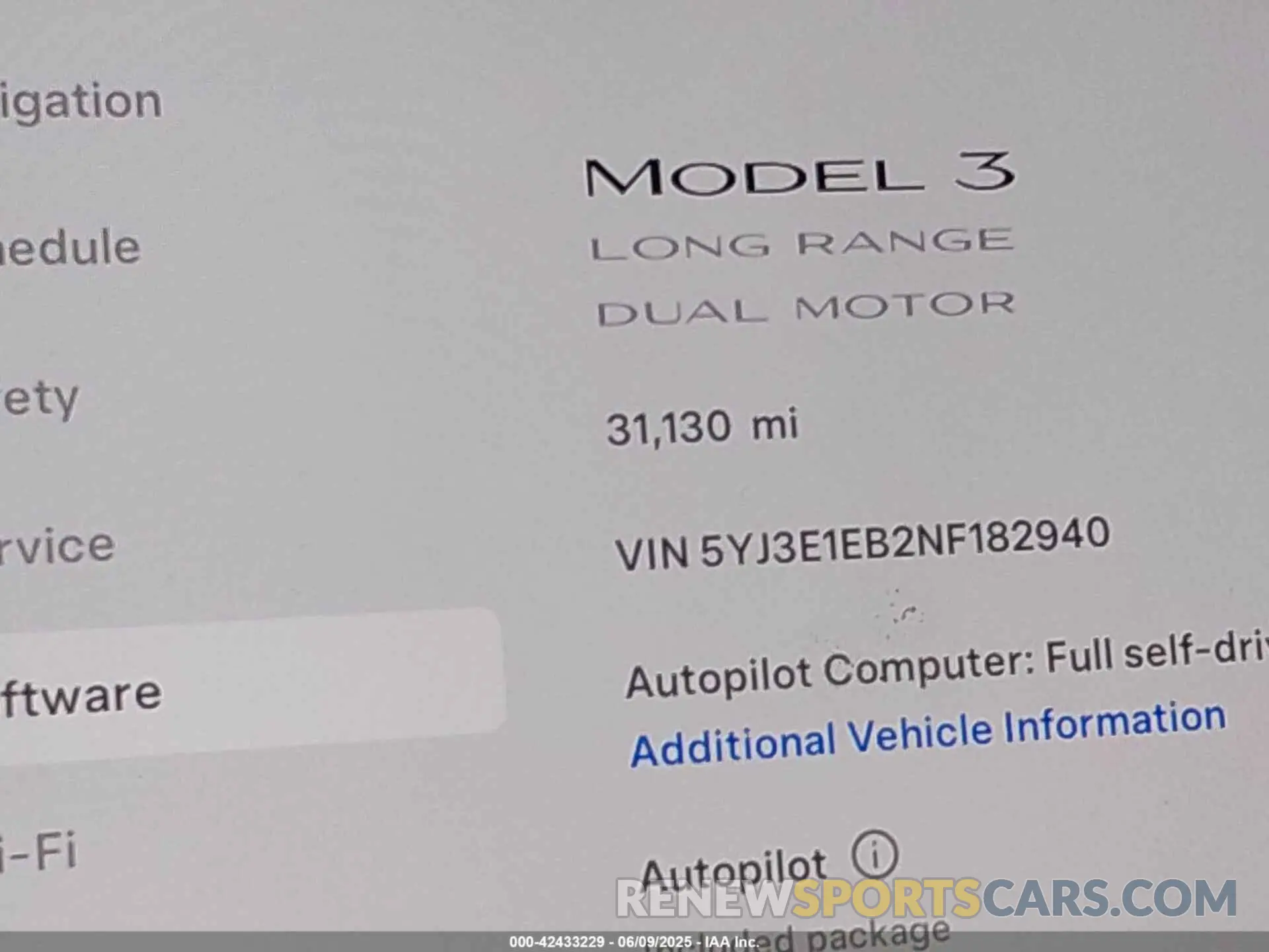 15 Photograph of a damaged car 5YJ3E1EB2NF182940 TESLA MODEL 3 2022