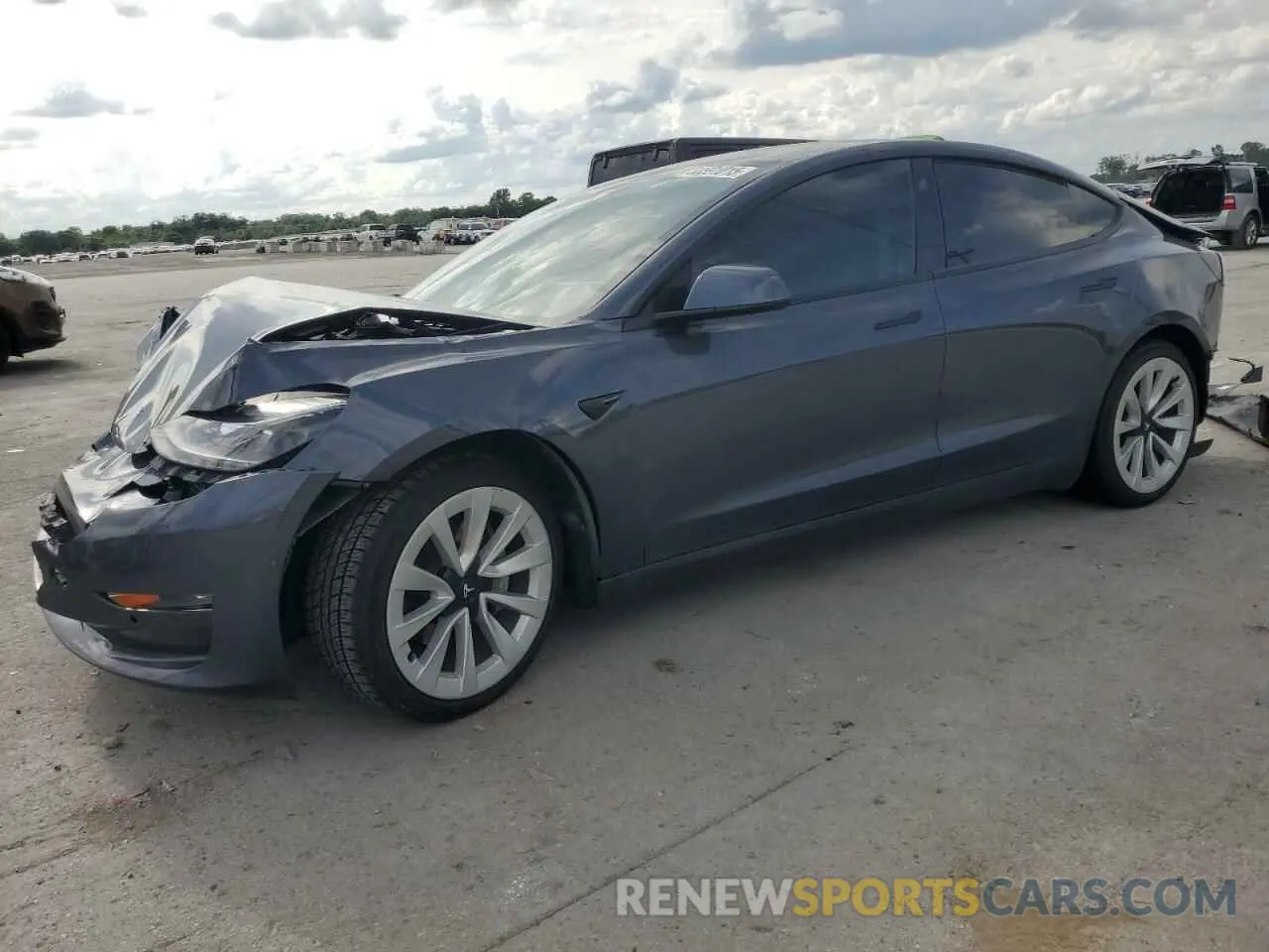 1 Photograph of a damaged car 5YJ3E1EB2NF186082 TESLA MODEL 3 2022