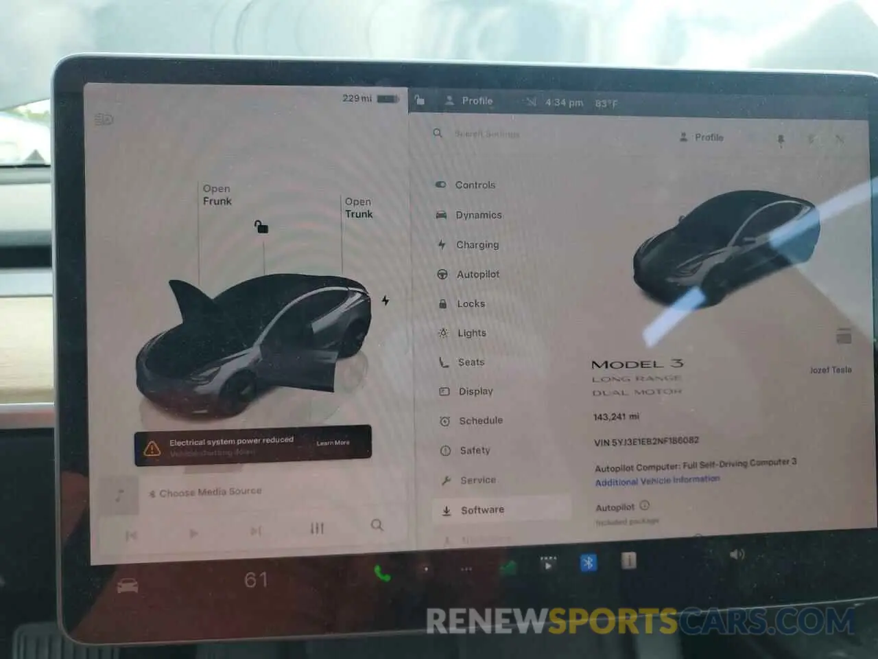 9 Photograph of a damaged car 5YJ3E1EB2NF186082 TESLA MODEL 3 2022