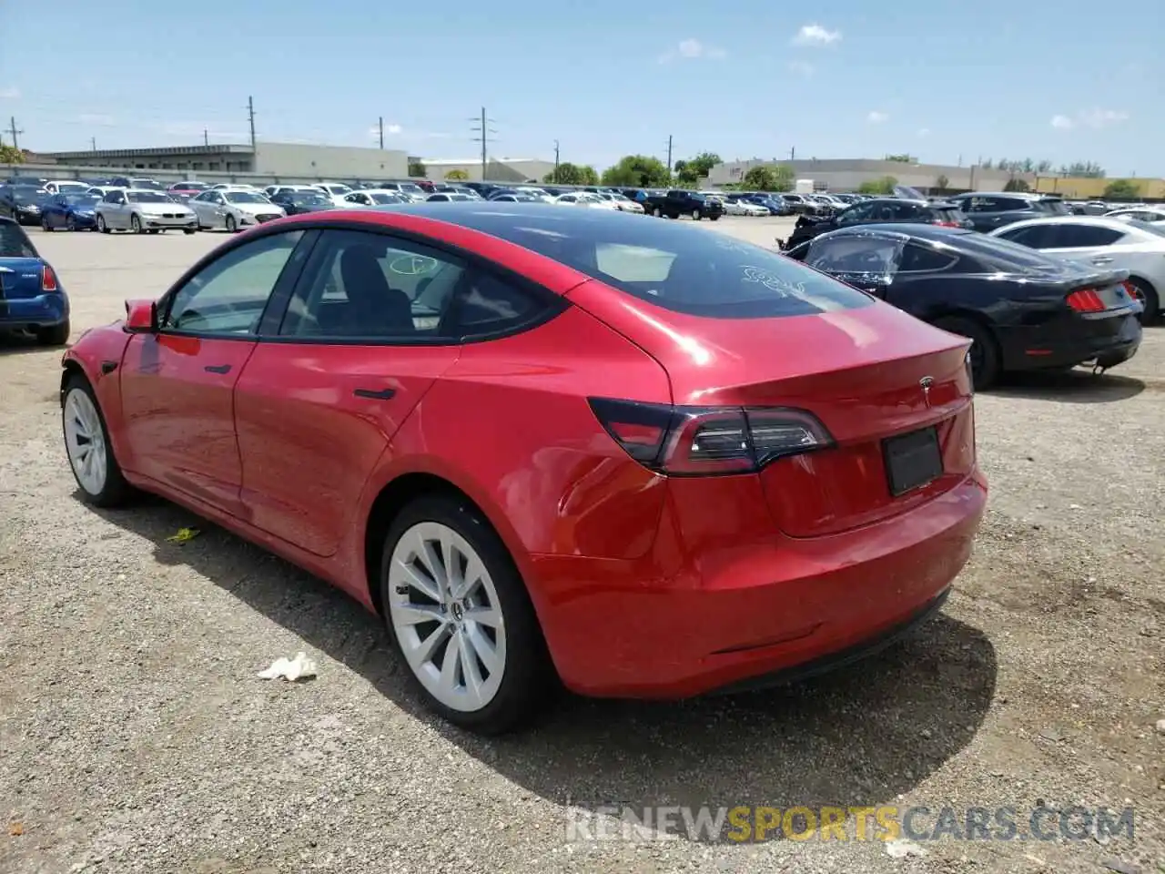 3 Photograph of a damaged car 5YJ3E1EB2NF187491 TESLA MODEL 3 2022