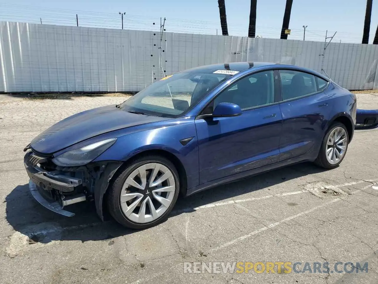 1 Photograph of a damaged car 5YJ3E1EB2NF188608 TESLA MODEL 3 2022