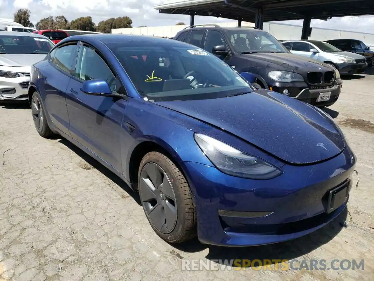 1 Photograph of a damaged car 5YJ3E1EB2NF189063 TESLA MODEL 3 2022