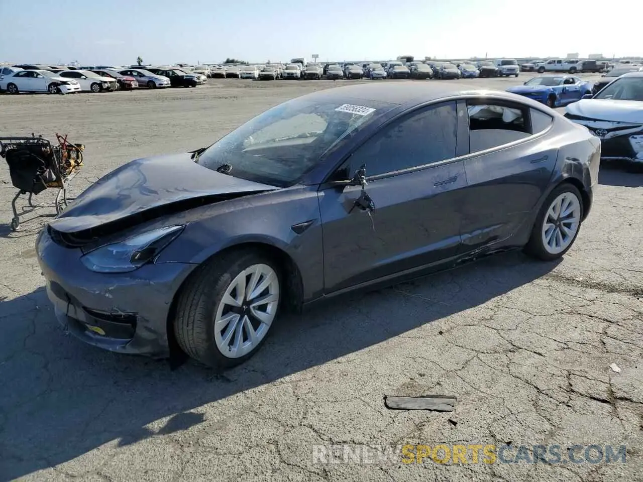 1 Photograph of a damaged car 5YJ3E1EB2NF192951 TESLA MODEL 3 2022