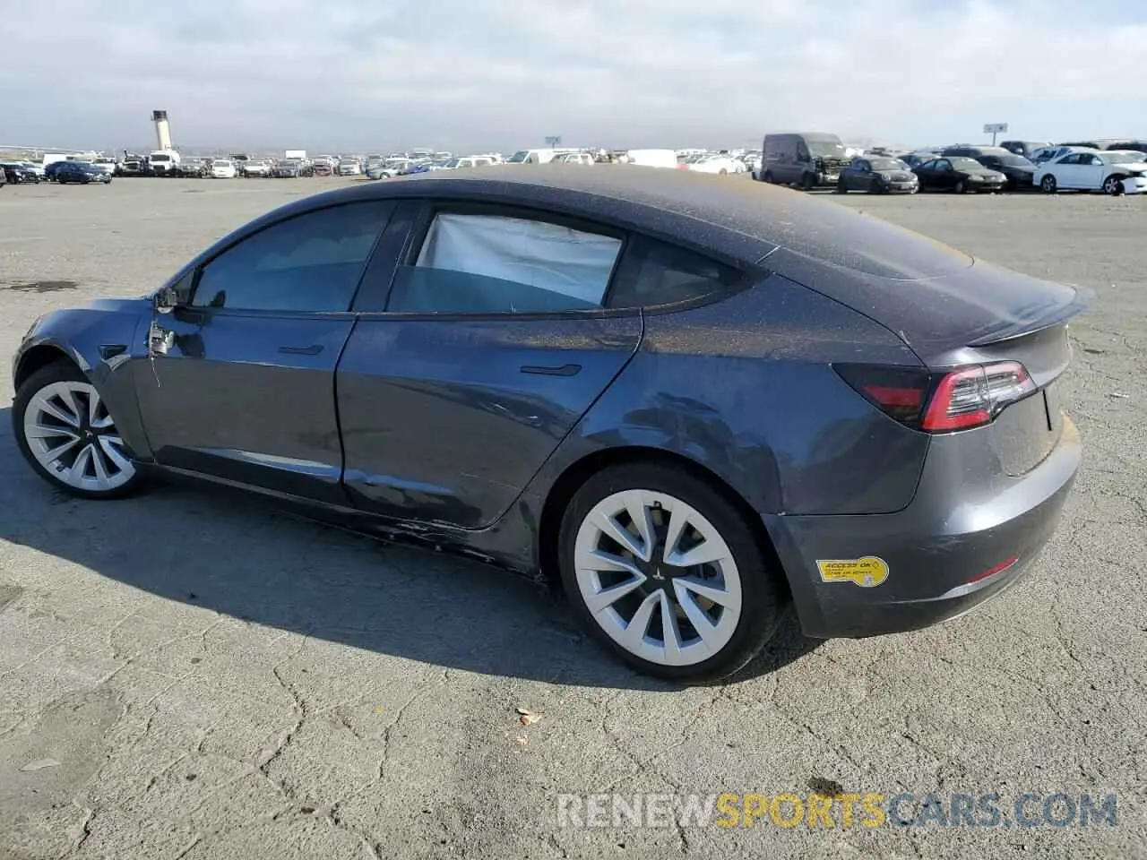 2 Photograph of a damaged car 5YJ3E1EB2NF192951 TESLA MODEL 3 2022