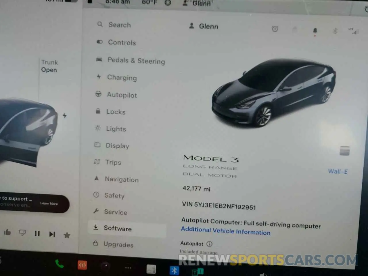 9 Photograph of a damaged car 5YJ3E1EB2NF192951 TESLA MODEL 3 2022