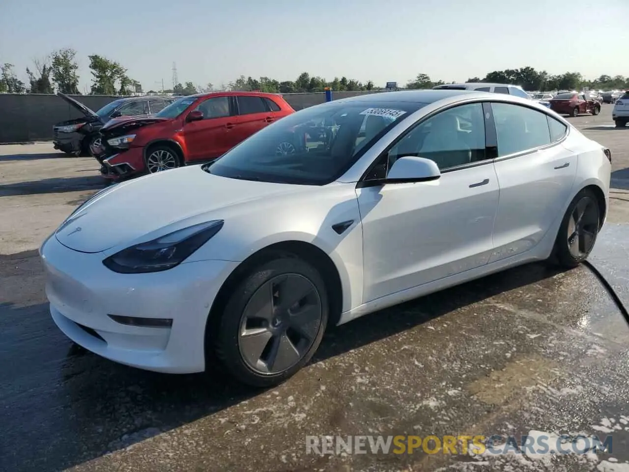 1 Photograph of a damaged car 5YJ3E1EB2NF199141 TESLA MODEL 3 2022