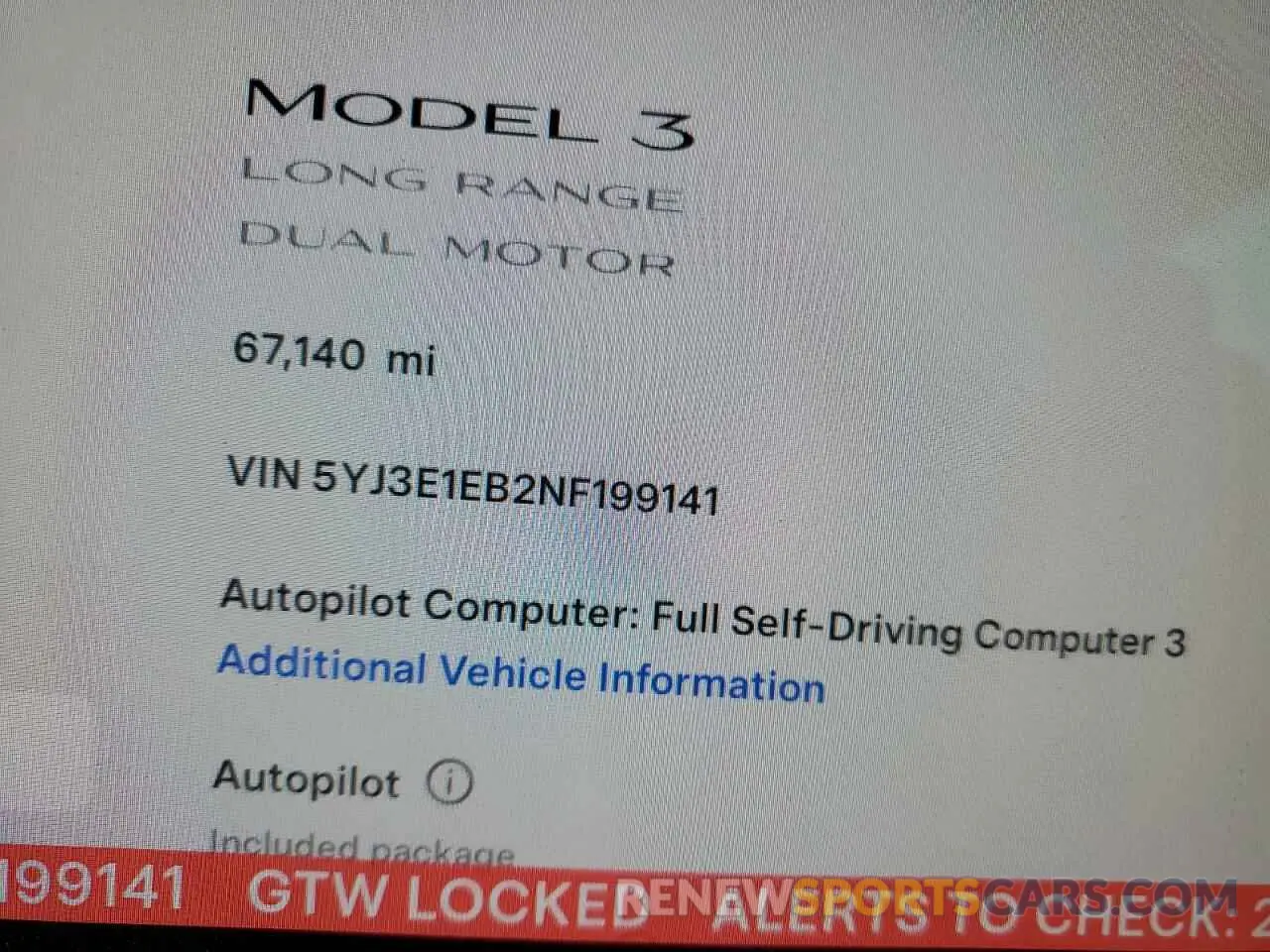 9 Photograph of a damaged car 5YJ3E1EB2NF199141 TESLA MODEL 3 2022
