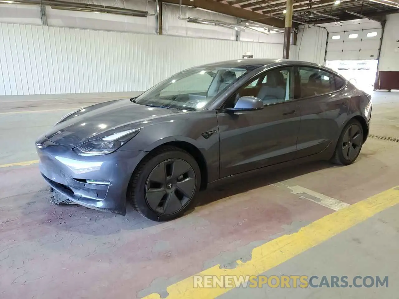 1 Photograph of a damaged car 5YJ3E1EB2NF204922 TESLA MODEL 3 2022