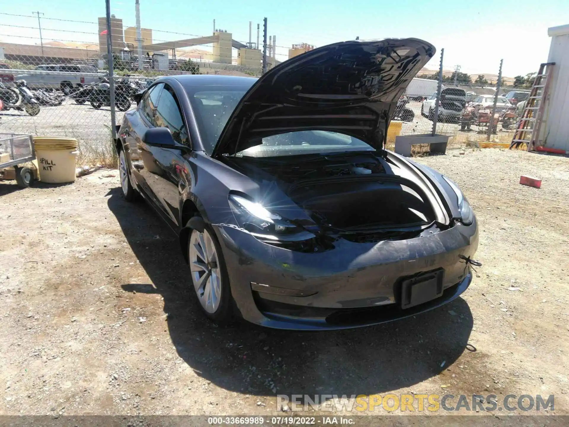 1 Photograph of a damaged car 5YJ3E1EB2NF234258 TESLA MODEL 3 2022