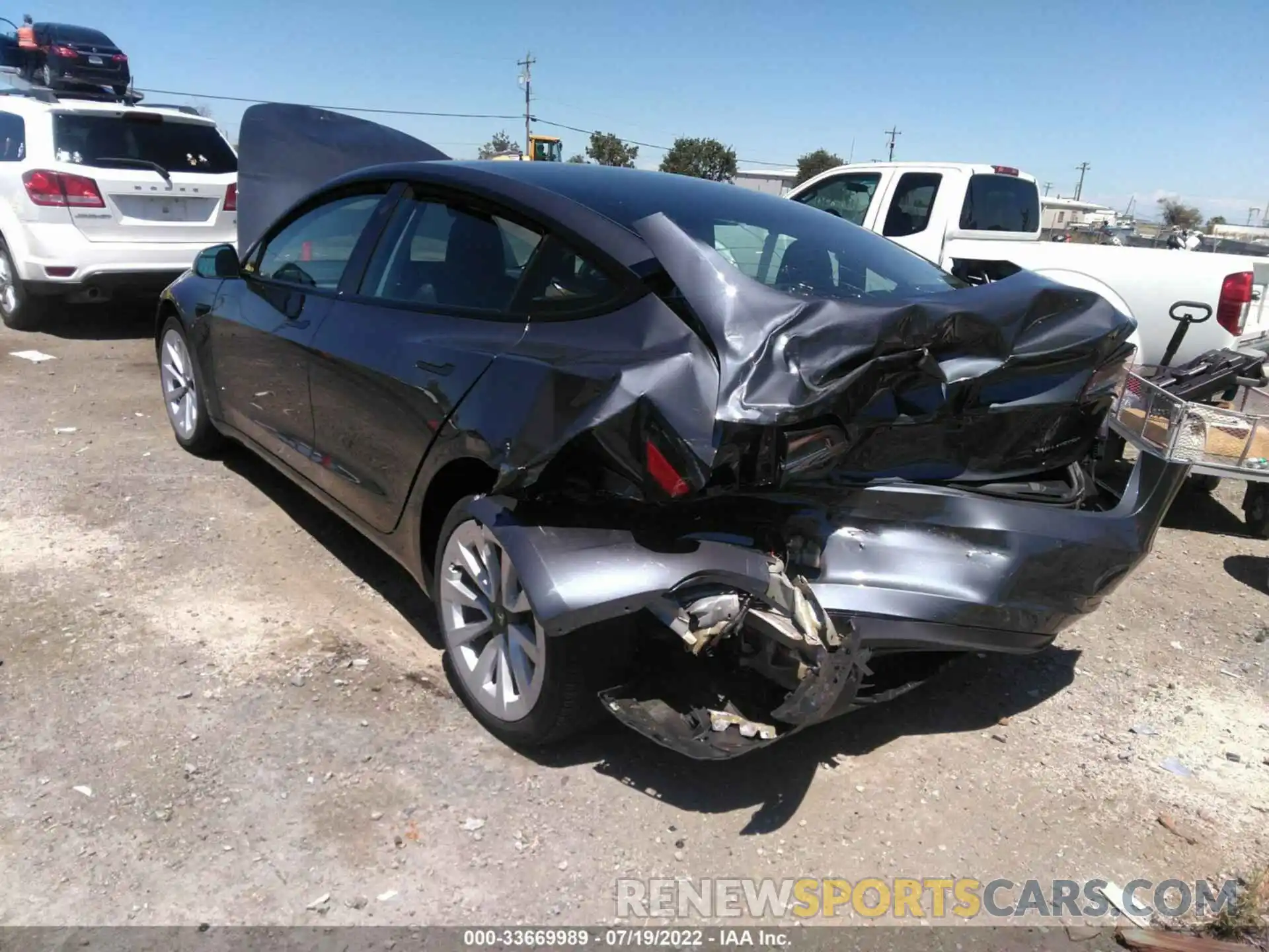 3 Photograph of a damaged car 5YJ3E1EB2NF234258 TESLA MODEL 3 2022