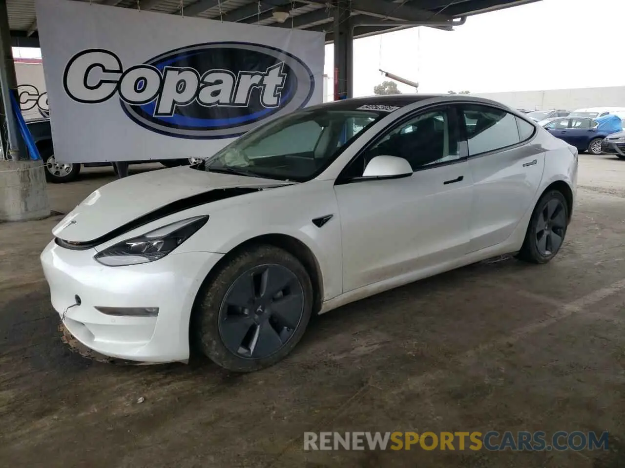 1 Photograph of a damaged car 5YJ3E1EB2NF267485 TESLA MODEL 3 2022