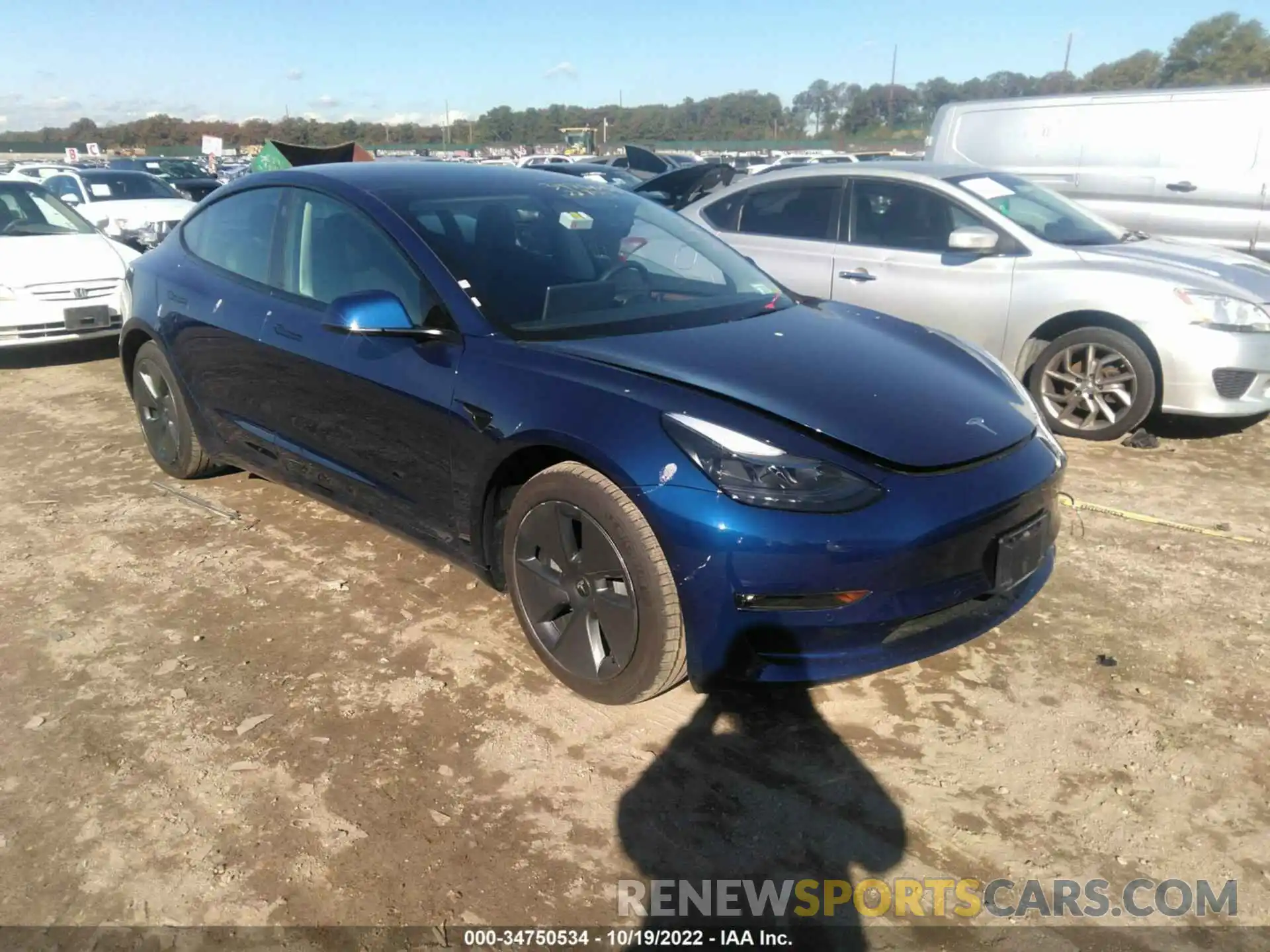 1 Photograph of a damaged car 5YJ3E1EB2NF288062 TESLA MODEL 3 2022