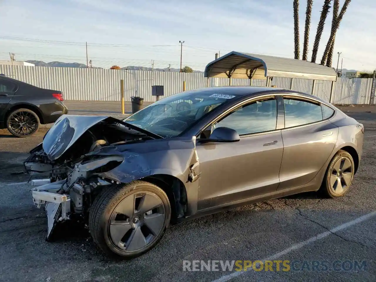 1 Photograph of a damaged car 5YJ3E1EB2NF313283 TESLA MODEL 3 2022