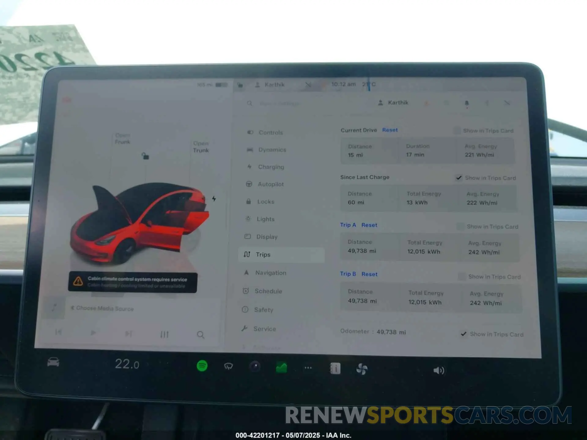 7 Photograph of a damaged car 5YJ3E1EB2NF313445 TESLA MODEL 3 2022
